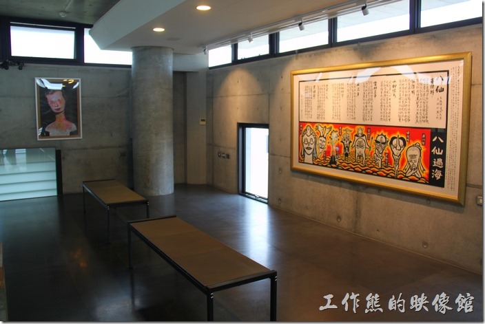 台南-白台南安平-白鷺灣 蜷尾家 經典冰淇淋三樓的展示空間，目前展示八仙過海。
